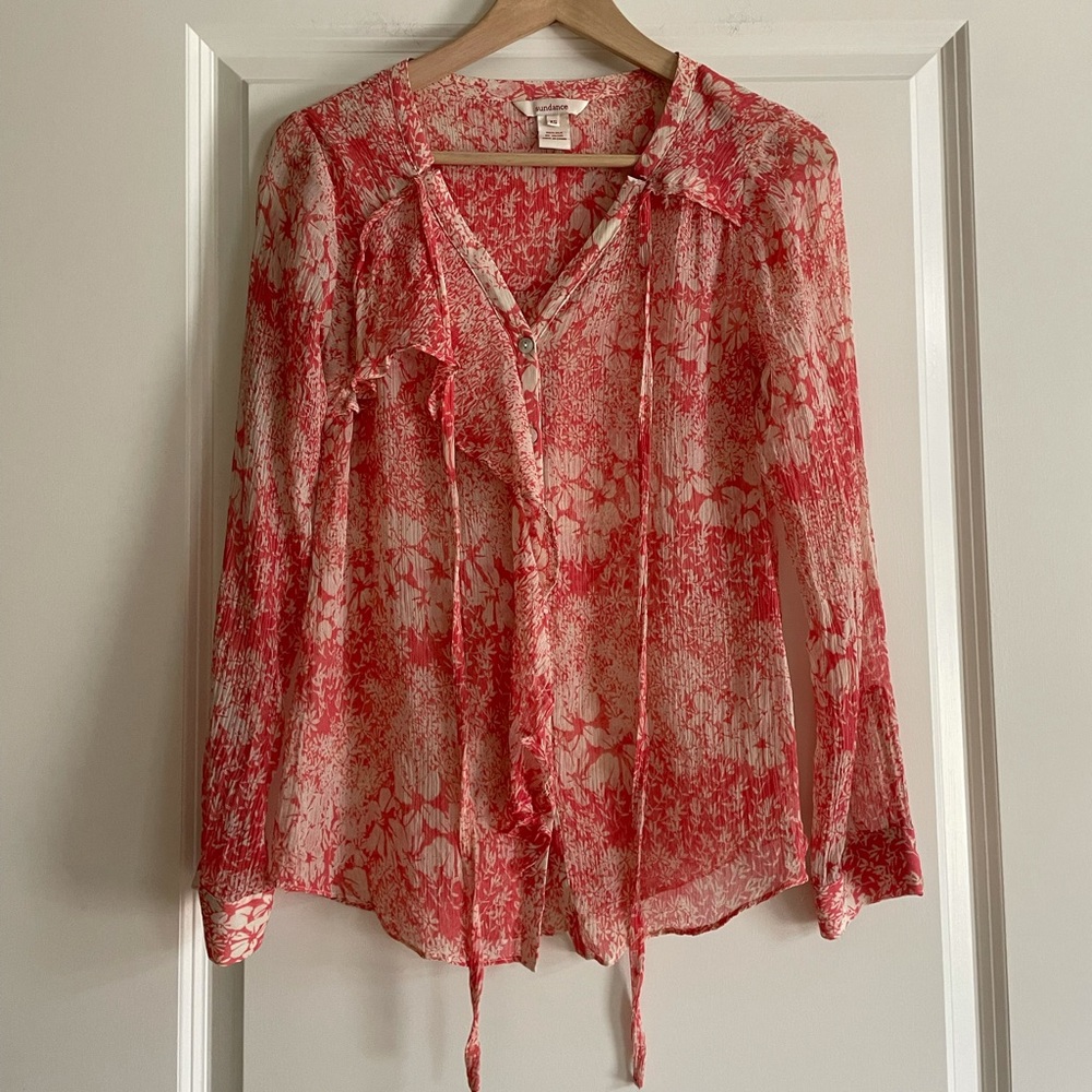 Sundance 100%Silk Lightweight Blouse